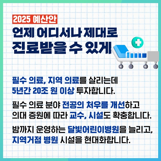 구조적 문제를 해결하고 미래 도약을 준비하는 2025 예산안 [체질 개선]