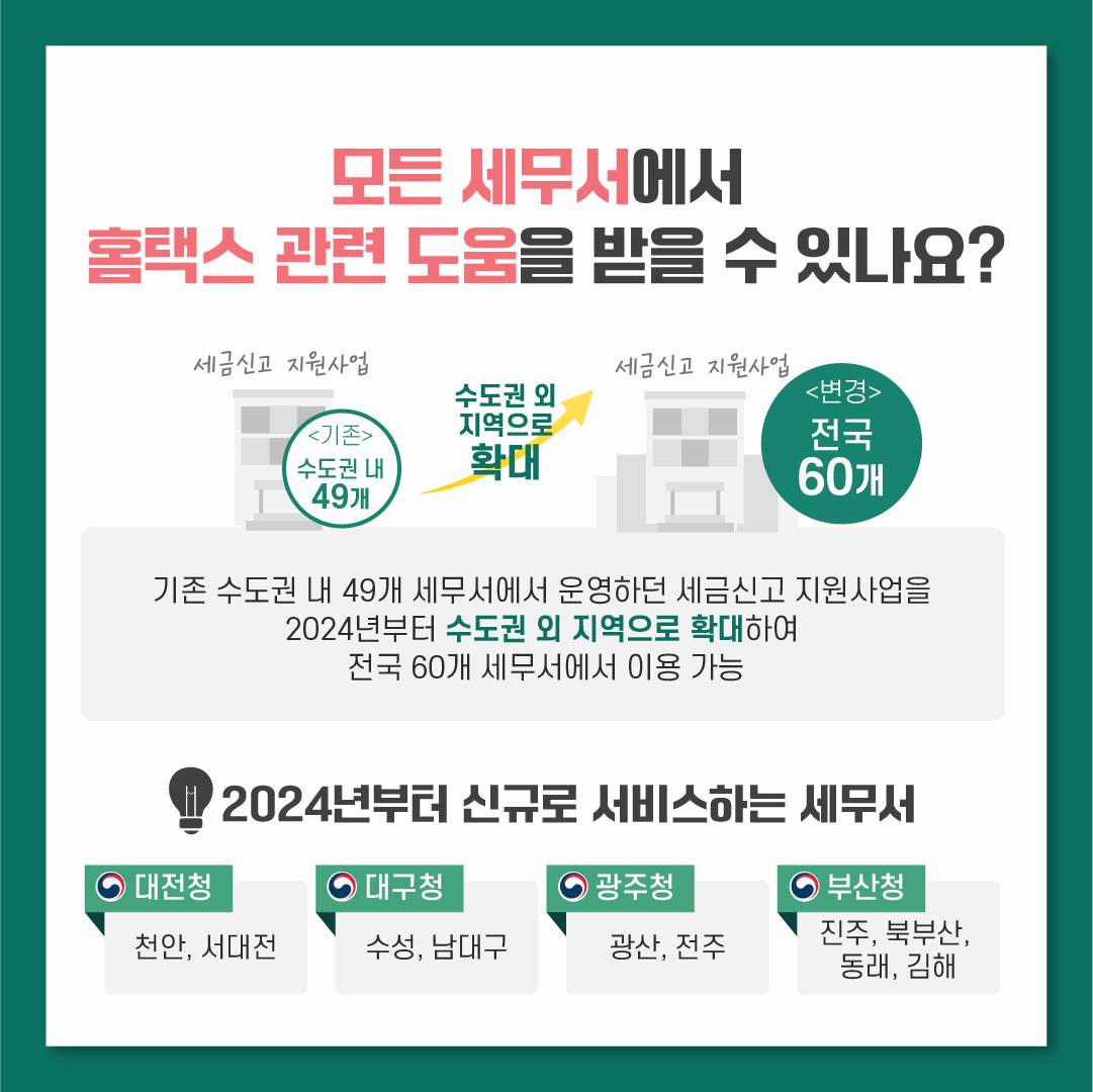 홈택스 전자신고? 전자세금계산서? 세금신고 지원 서비스로 고민 해결!