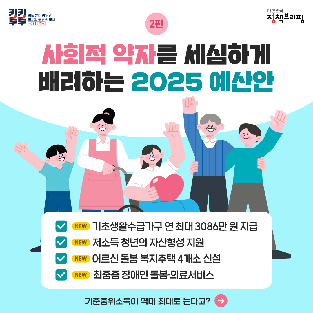 [2025 예산안] 약자에게 더욱 힘이 되는 예산안