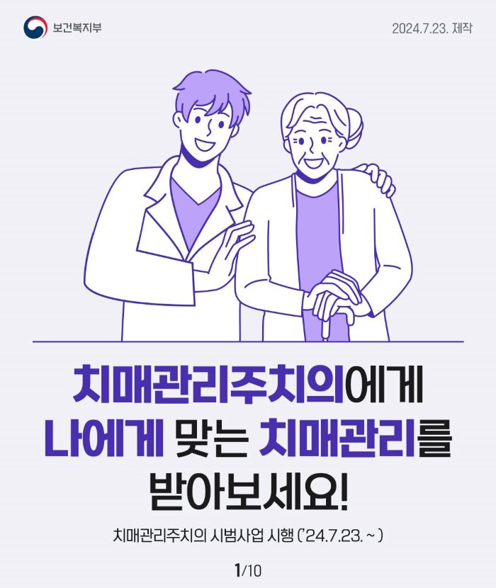 지난 7월부터 시범시행 중인 치매관리주치의(출처=보건복지부).