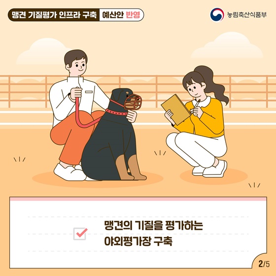 [2025년 예산안] 맹견 기질평가 인프라 구축 예산안 반영