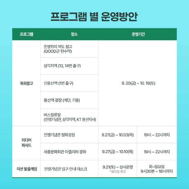 [용산에 국방 핫플 뜬다!] 군데군대 군지순례 빙고 이벤트