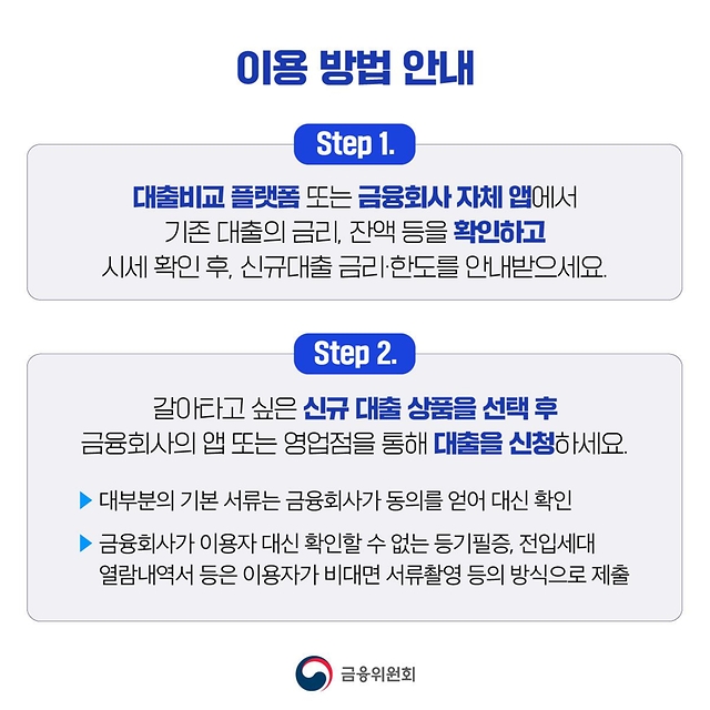 대출 갈아타기 서비스 주거용 오피스텔 빌라 담보대출도 간편하게 갈아타세요