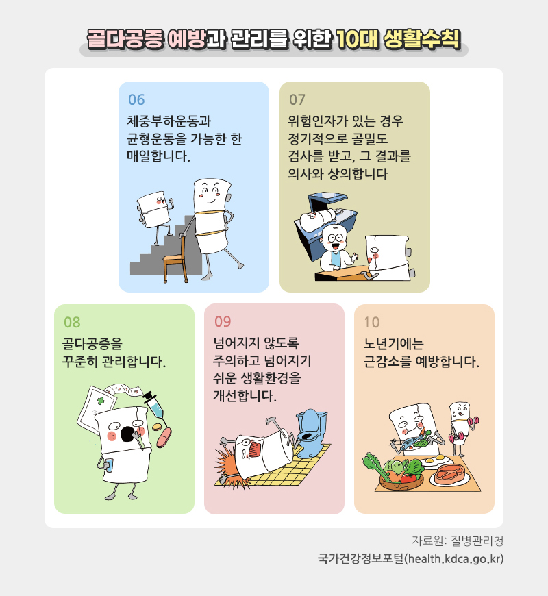 골다공증 예방과 관리를 위한 10대 생활수칙2