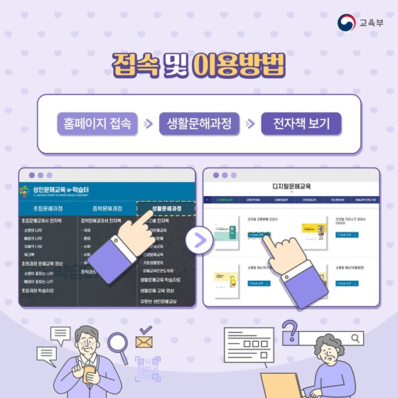 어르신의 디지털 문해력 향상을 위한 ‘성인문해교육 e-학습터’