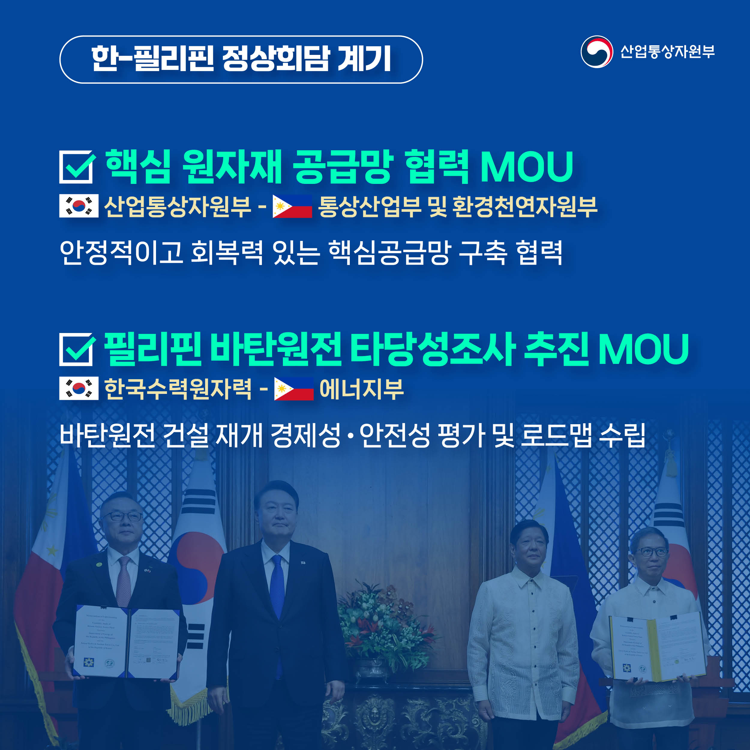 한국-필리핀, 공급망·원전 협력 강화!