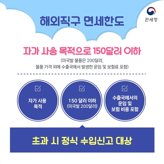 해외직구 하기 전 예상세액 조회해보세요!