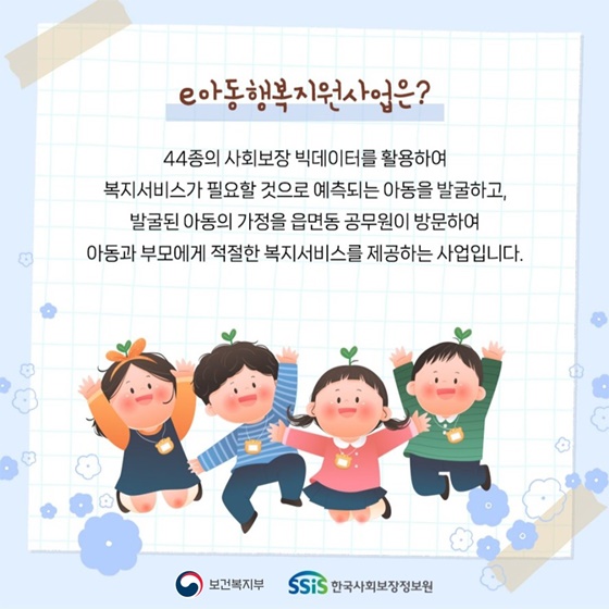 소중한 우리 아이들의 일상을 보살피는 ‘e아동행복지원사업’