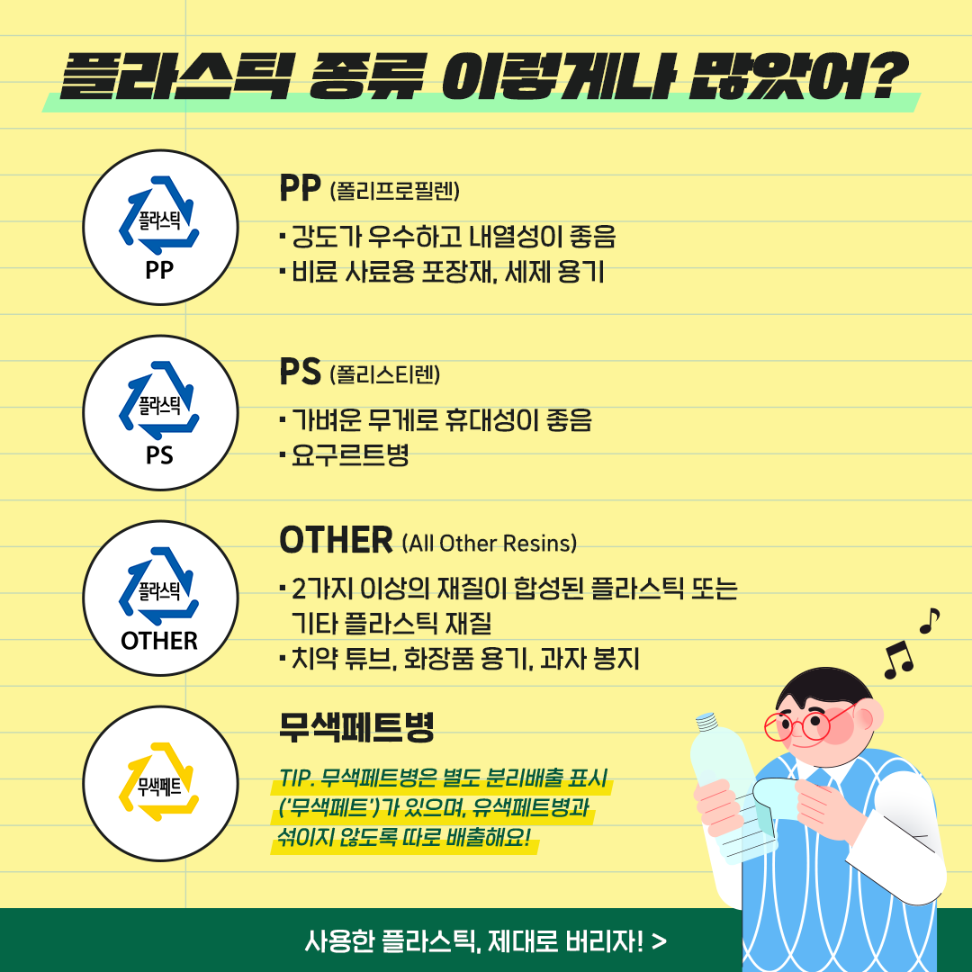 플라스틱 사용을 줄여 지구를 지켜요!