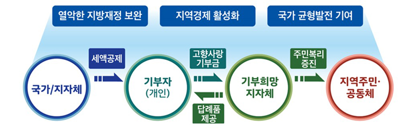 고향사랑기부제 도입배경  (자세한 내용은 본문에 설명 있음)