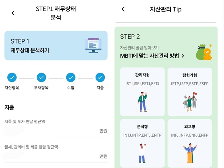 ‘서민금융 잇다’에서는 재미있게 나의 재무 현황을 파악하고, 미래를 설계한다. (출처=김윤희)