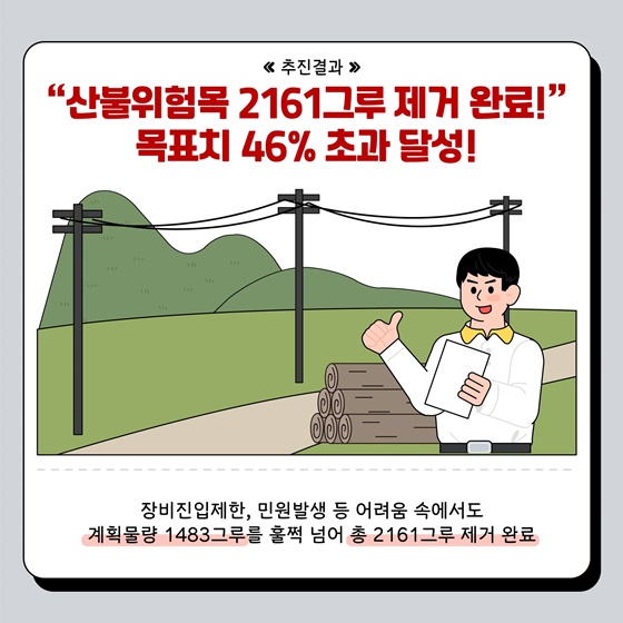 동해안 전력선 주변 산불위험목 제거