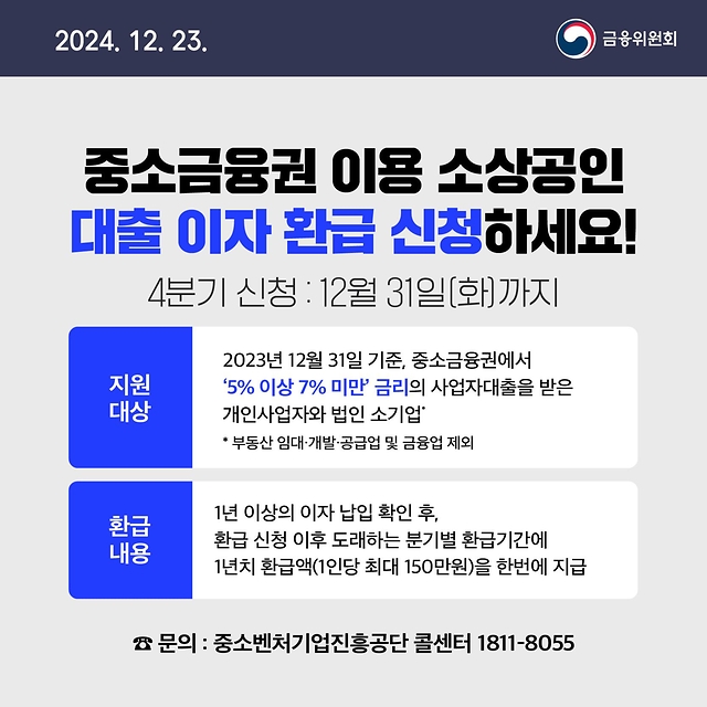 12월 4주 금융정책 살펴보기