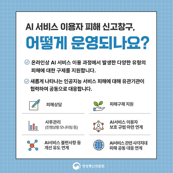 온라인상 AI 서비스 이용 가이드 ① AI 서비스 이용자 피해 신고 방법 안내 및 절차