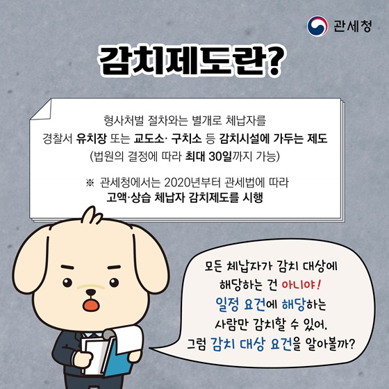 고액·상습 체납자 감치 제도