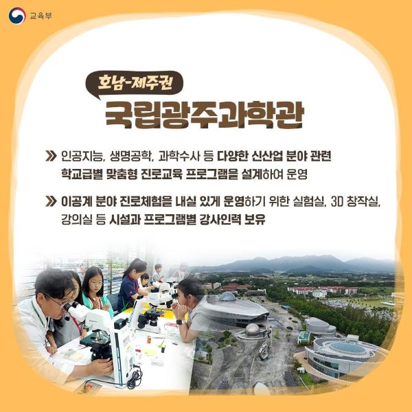 2024년 하반기 새롭게 인증된 국립광주과학관 안내(출처=교육부).