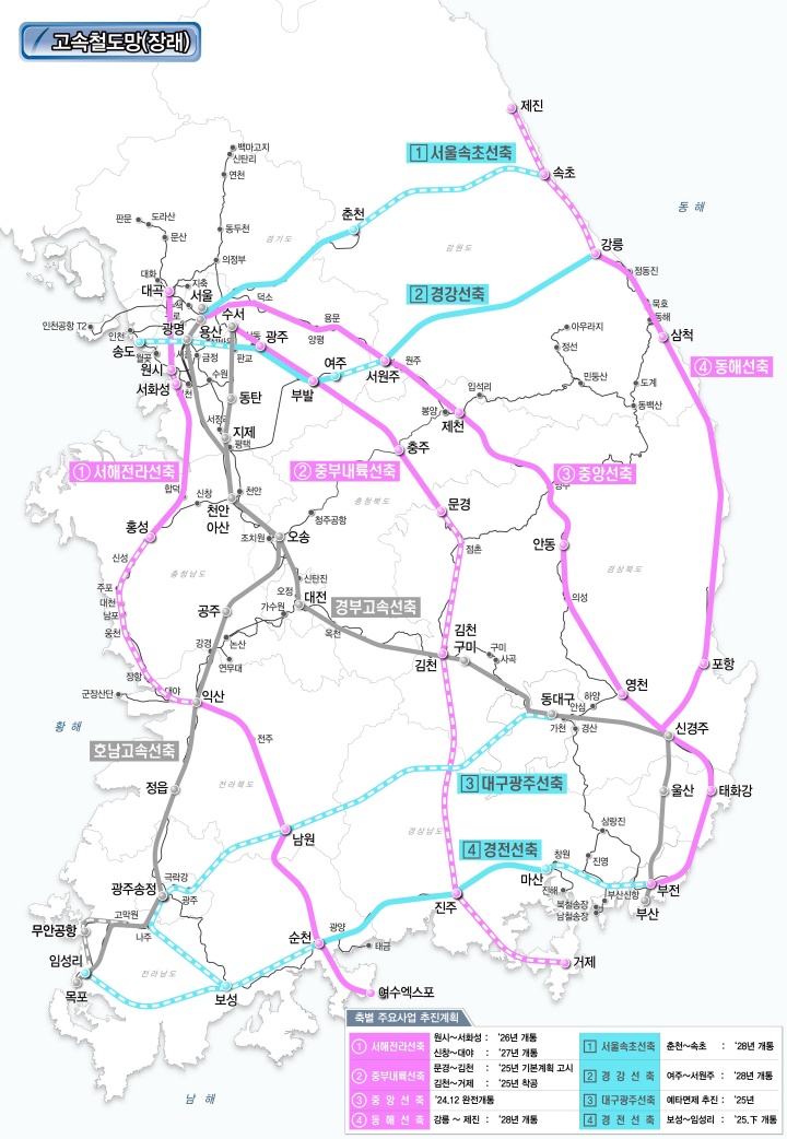 4×4 고속철도망.(제공=국토교통부)