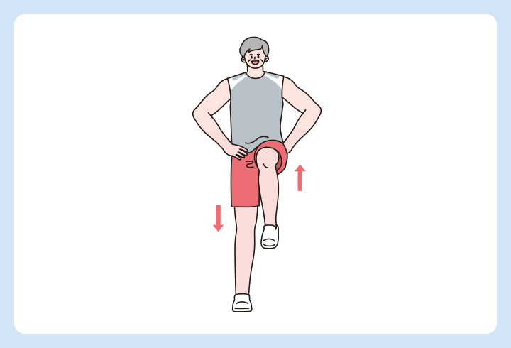 제자리 무릎 들기