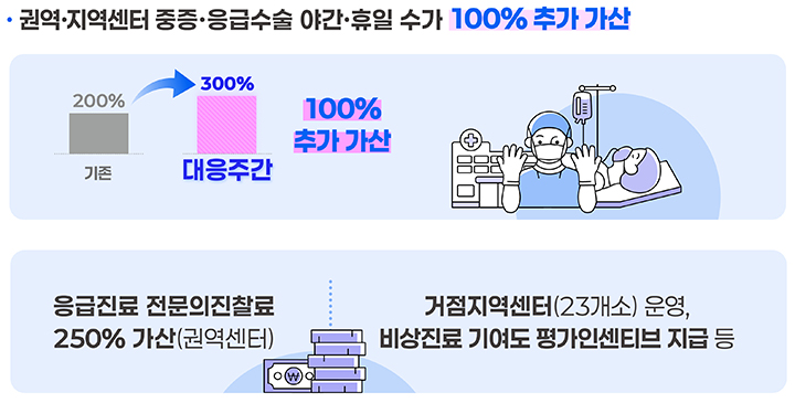 응급의료 역량 유지 집중 지원 (자세한 내용은 본문에 설명 있음)