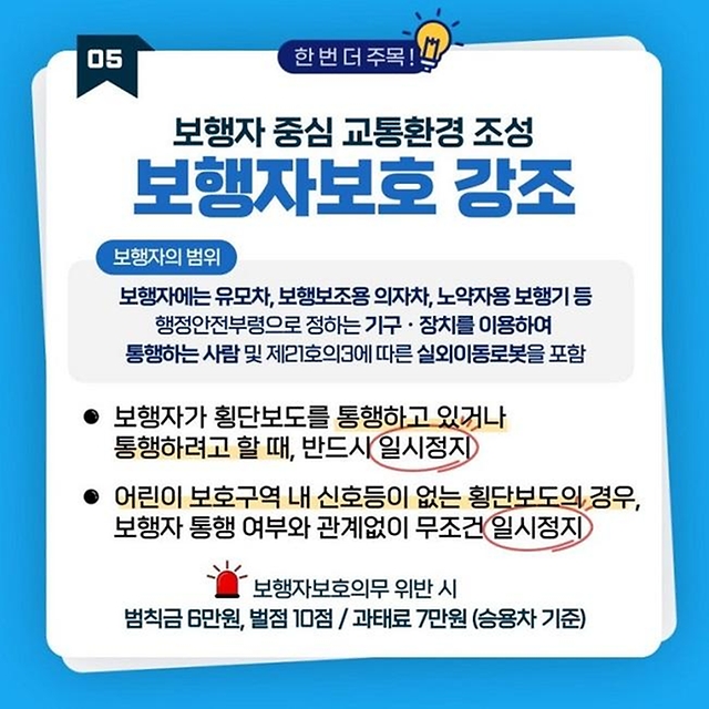 2025년 달라지고 강조되는 도로교통법