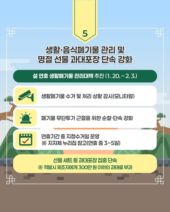 설 연휴 국민 안전·편의 관리에 만전을 기합니다