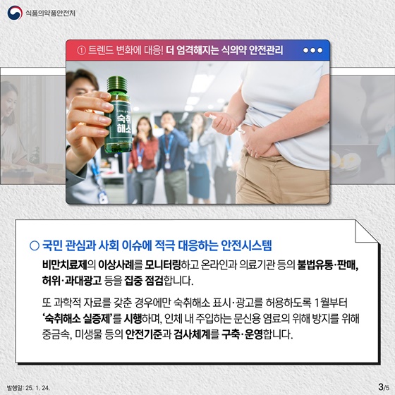 2025 식품의약품안전처 업무계획 ①