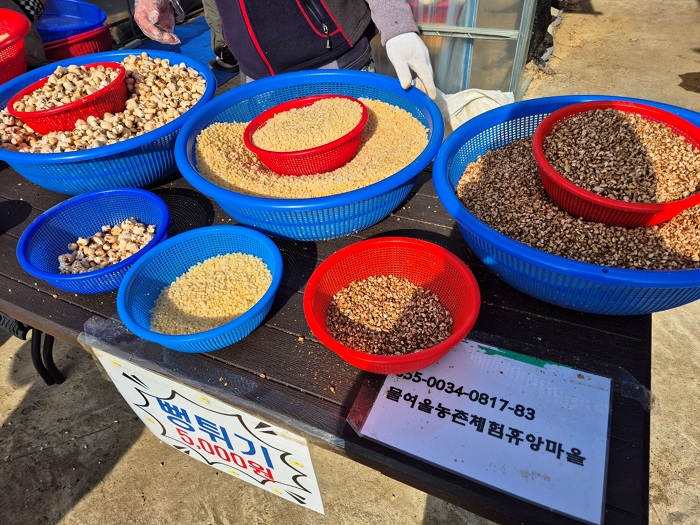 겨울 액티비티와 함께 지역 특산물도 직접 맛보고 구매할 수 있다.