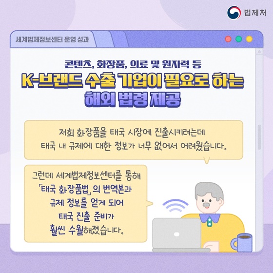 수출에 필요한 해외 법령을 한 곳에서!