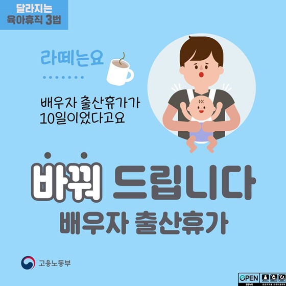 2025년부터 달라지는 출산·육아 지원제도 배우자 출산휴가