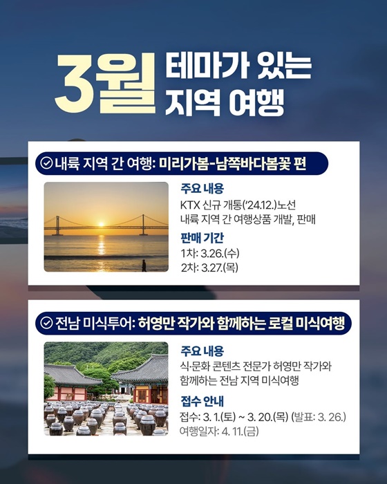 여행은 유행, 지역은 흥행! 3·4·5월 여행가는 봄