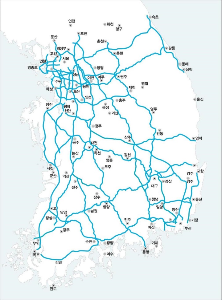 고속도로 자율주행자동차 시범운행지구 노선도.(국토교통부 제공)