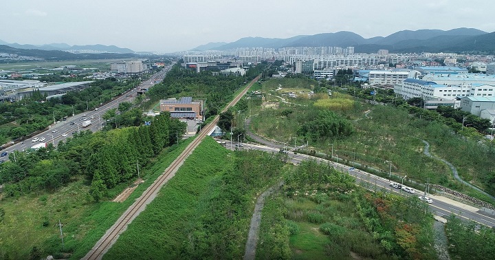 울산 북구 미포국가산단 '기후대응도시숲'(사진=산림청 제공)