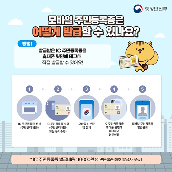 안전하고 편리한 모바일 주민등록증 발급 방법