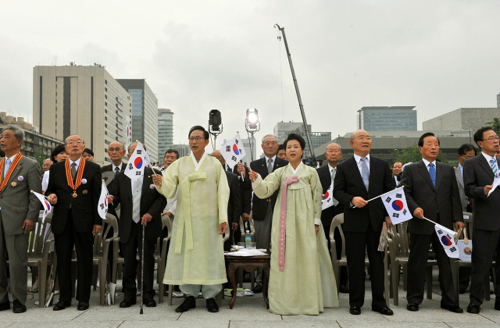 광화문 현판제막 및 제65주년 광복절 경축식