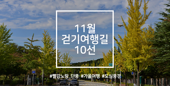 11월 걷기여행길 10선, 빨갛게 노랗게 물든 가을을 만끽하러 가는 길