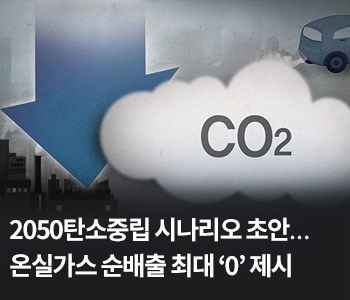 2050탄소중립 시나리오 초안…온실가스 순배출 최대 ‘0’ 제시
