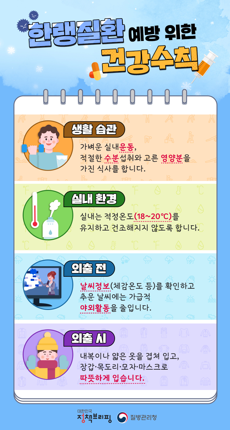 한파 대비 건강 수칙