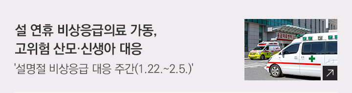 설 연휴 비상응급의료 가동, 고위험 산모·신생아 대응 ‘설명절 비상응급 대응 주간(1.22~2.5)’